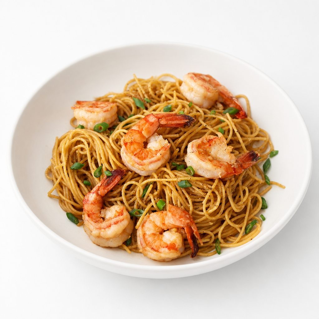 SHRIMP NOODLES.