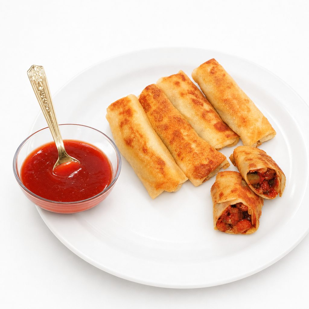 CHILLI CHICKEN ROLL.